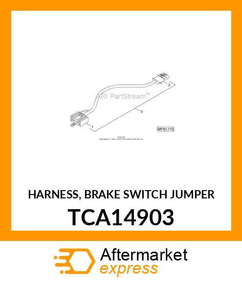 HARNESS, BRAKE SWITCH JUMPER TCA14903