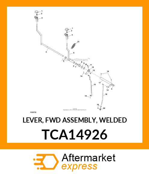 LEVER, FWD ASSEMBLY, WELDED TCA14926