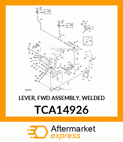 LEVER, FWD ASSEMBLY, WELDED TCA14926