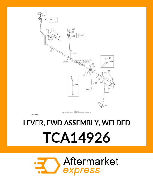 LEVER, FWD ASSEMBLY, WELDED TCA14926