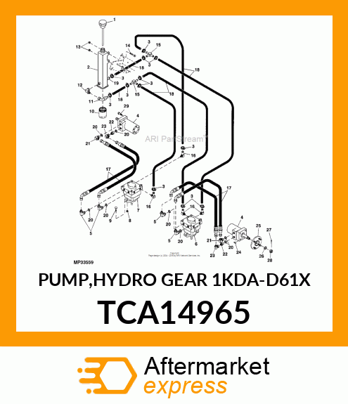 PUMP,HYDRO GEAR 1KDA TCA14965