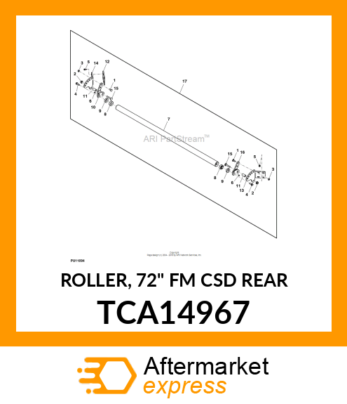 ROLLER, 72" FM CSD REAR TCA14967