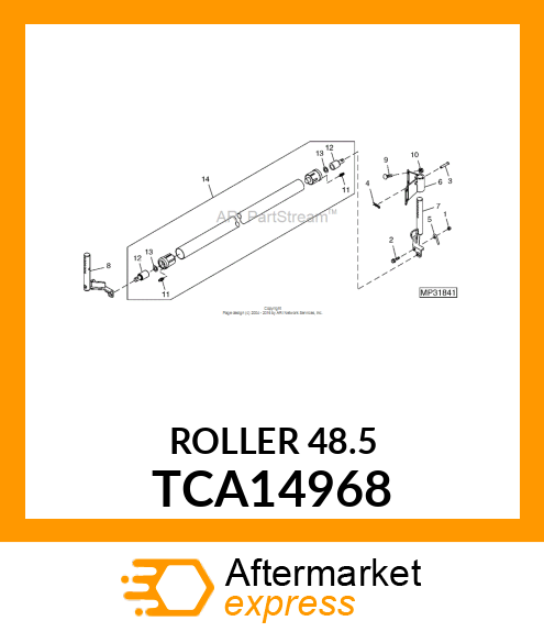 ROLLER, 60 CSD REAR TCA14968