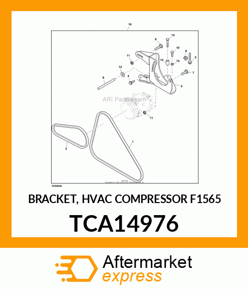 BRACKET, HVAC COMPRESSOR F1565 TCA14976