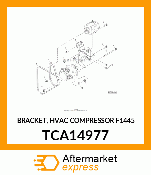 BRACKET, HVAC COMPRESSOR F1445 TCA14977