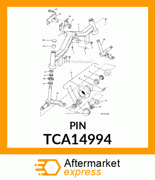 PIN, PIVOT (HEAT TREAT) TCA14994