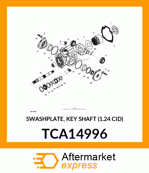 SWASHPLATE, KEY SHAFT (1.24 CID) TCA14996