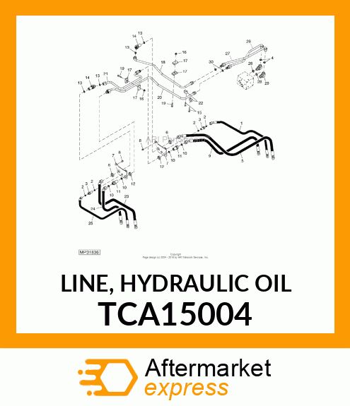 LINE, HYDRAULIC OIL TCA15004