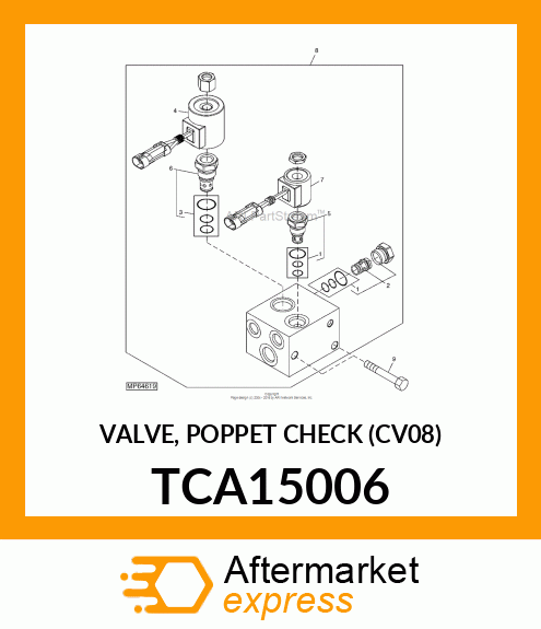 VALVE, POPPET CHECK (CV08) TCA15006