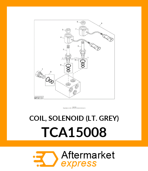 COIL, SOLENOID (LT. GREY) TCA15008