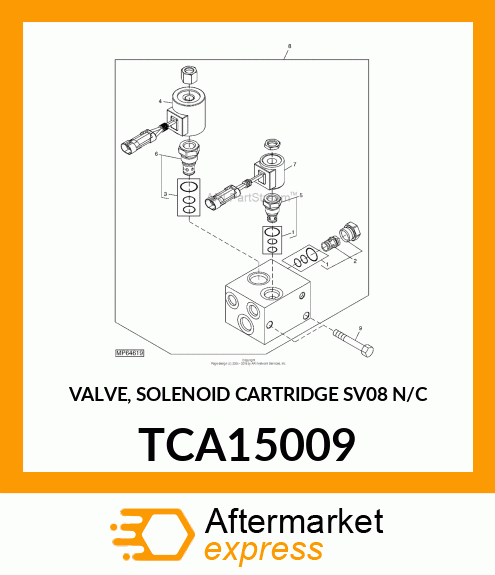 VALVE, SOLENOID CARTRIDGE SV08 N/C TCA15009