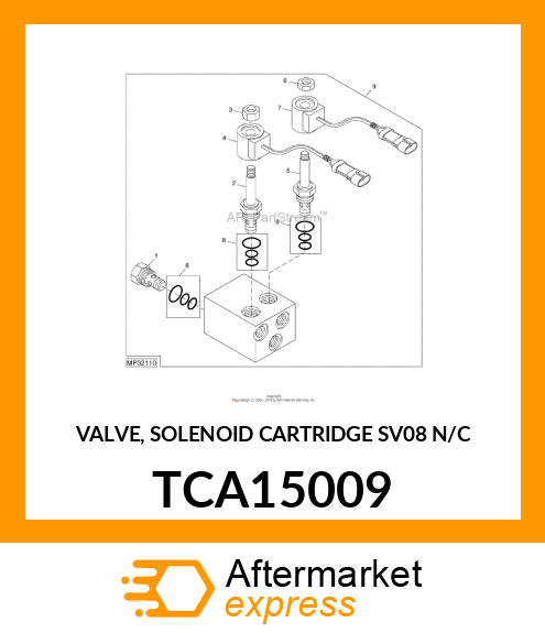 VALVE, SOLENOID CARTRIDGE SV08 N/C TCA15009