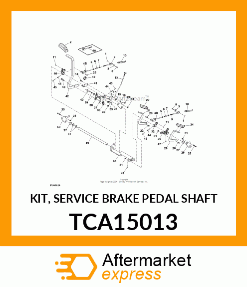 KIT, SERVICE BRAKE PEDAL SHAFT TCA15013