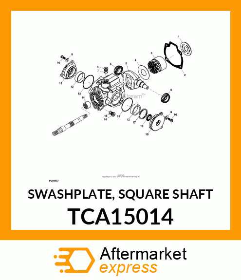 SWASHPLATE, SQUARE SHAFT TCA15014