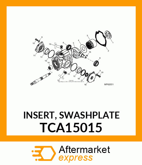 INSERT, SWASHPLATE TCA15015