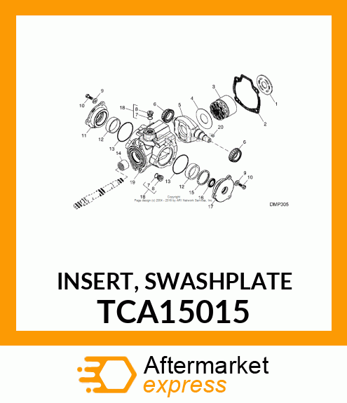 INSERT, SWASHPLATE TCA15015