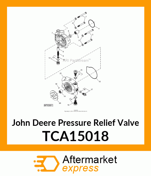 VALVE, RELIEF ASSEMBLY (4500PSI) TCA15018