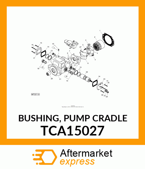 BUSHING, PUMP CRADLE TCA15027