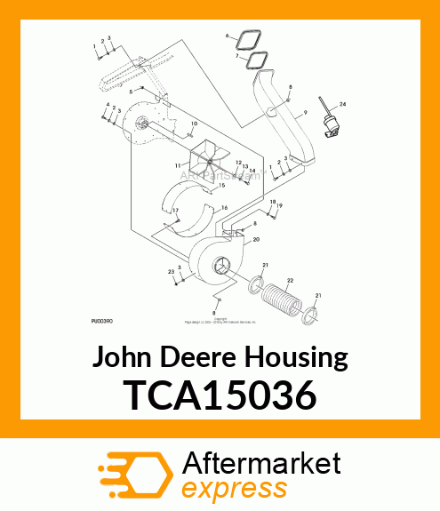 HOUSING, BLOWER WITH DECALS, NA TCA15036