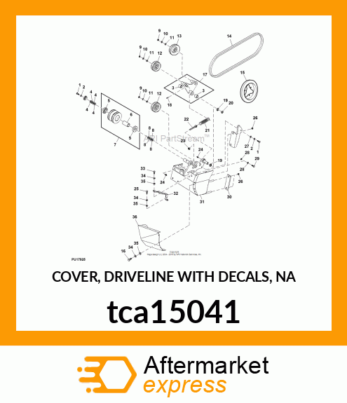 COVER, DRIVELINE WITH DECALS, NA tca15041