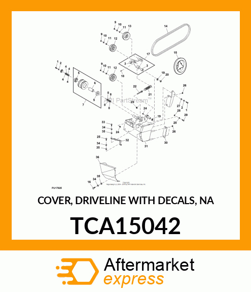 COVER, DRIVELINE WITH DECALS, NA TCA15042