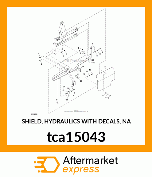 SHIELD, HYDRAULICS WITH DECALS, NA tca15043