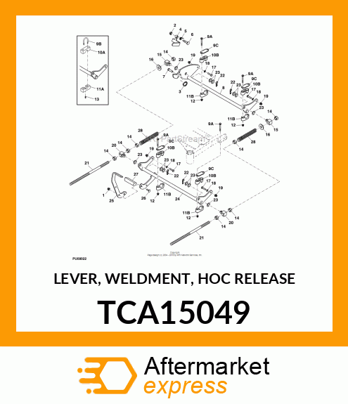 LEVER, WELDMENT, HOC RELEASE TCA15049