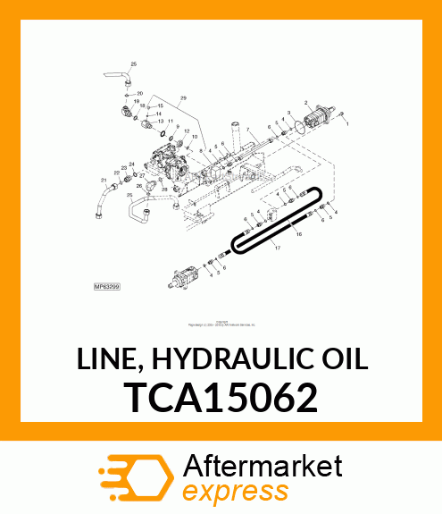 LINE, HYDRAULIC OIL TCA15062