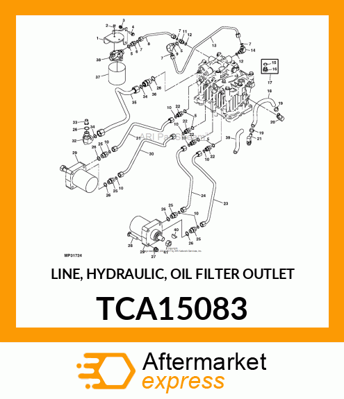 LINE, HYDRAULIC, OIL FILTER OUTLET TCA15083