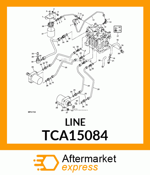 LINE, HYDRAULIC, OIL FILTER INLET TCA15084