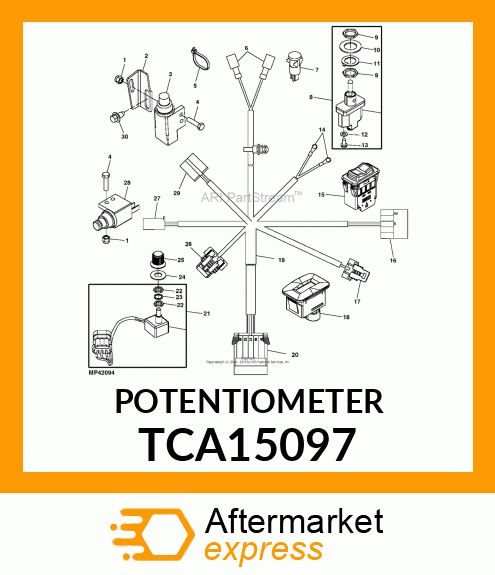 POTENTIOMETER, 5 KOHM TCA15097