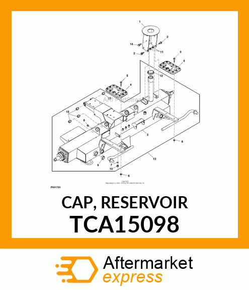 CAP, RESERVOIR TCA15098