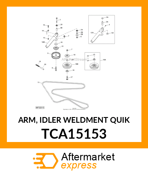 ARM, IDLER WELDMENT QUIK TCA15153