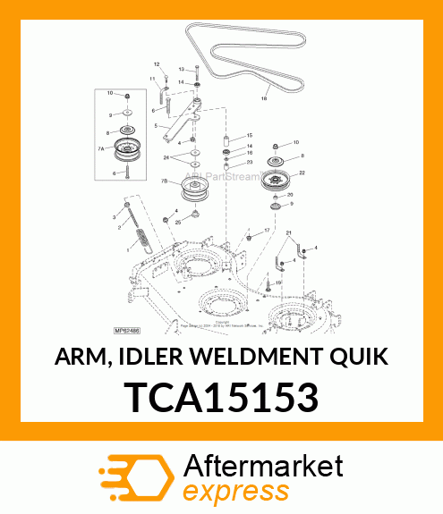 ARM, IDLER WELDMENT QUIK TCA15153