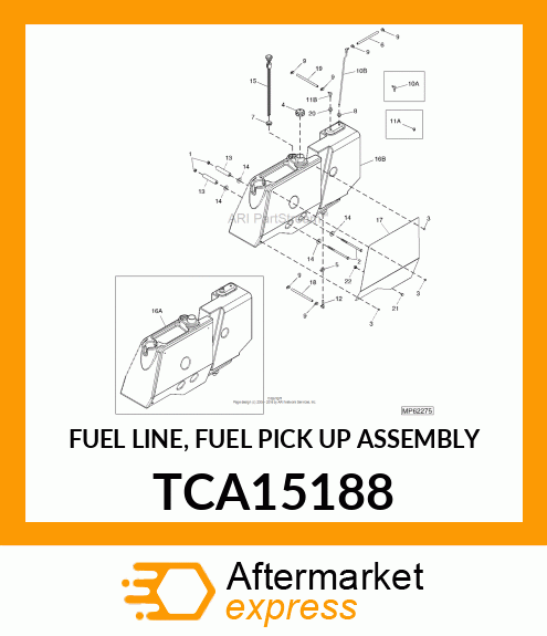 FUEL LINE, FUEL PICK UP ASSEMBLY TCA15188