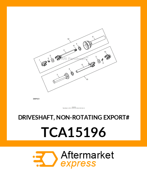 DRIVESHAFT, NON TCA15196