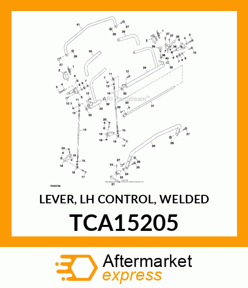 LEVER, LH CONTROL, WELDED TCA15205