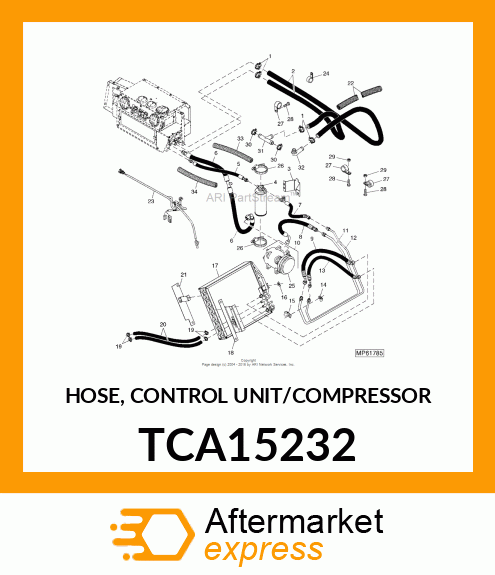 HOSE, CONTROL UNIT/COMPRESSOR TCA15232