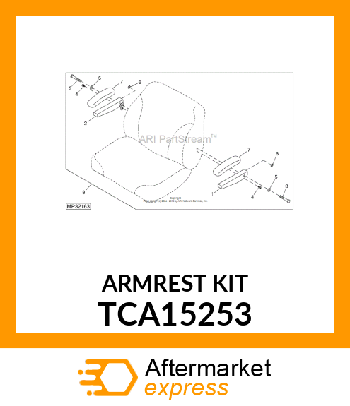 KIT, ARMREST TCA15253