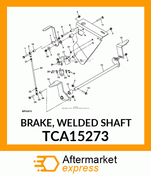 BRAKE, WELDED SHAFT TCA15273