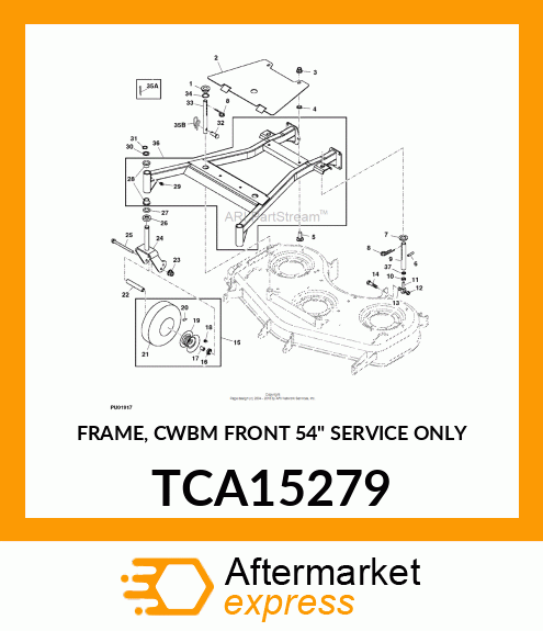 FRAME, CWBM FRONT 54" SERVICE ONLY TCA15279