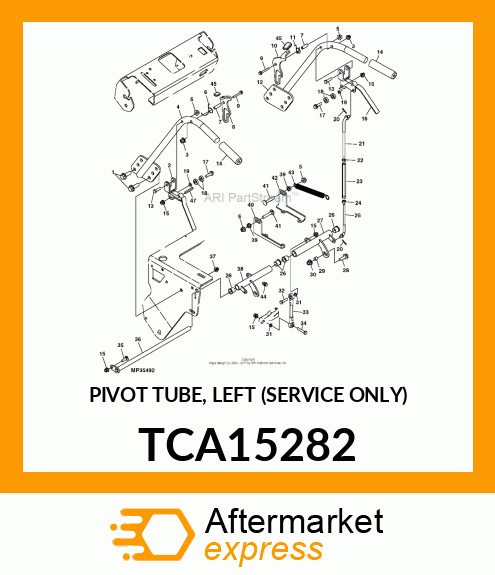 PIVOT TUBE, LEFT (SERVICE ONLY) TCA15282