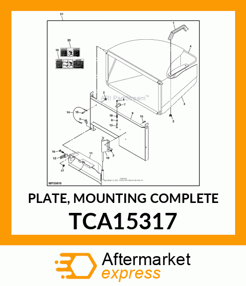 PLATE, MOUNTING COMPLETE TCA15317