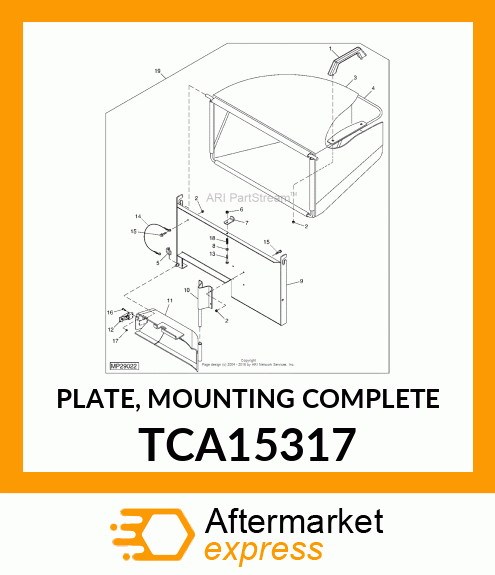 PLATE, MOUNTING COMPLETE TCA15317