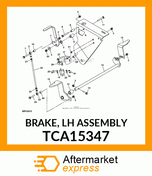 BRAKE, LH ASSEMBLY TCA15347