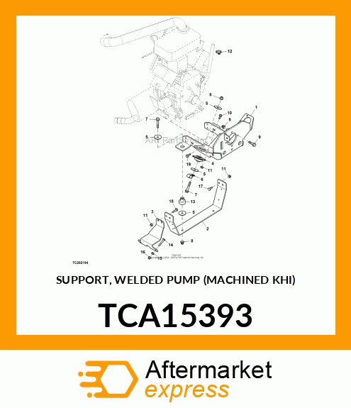 SUPPORT, WELDED PUMP (MACHINED KHI) TCA15393