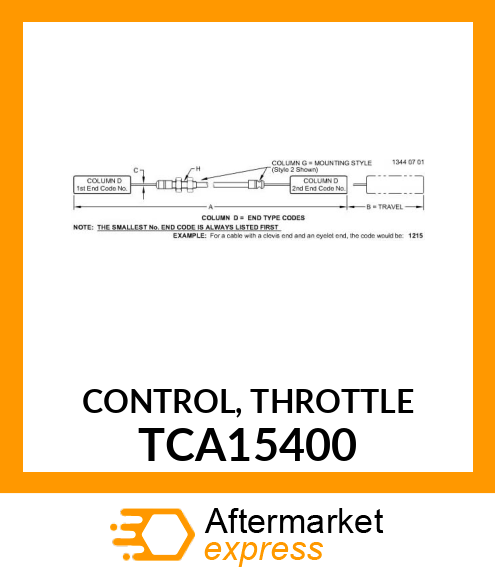 CONTROL, THROTTLE TCA15400