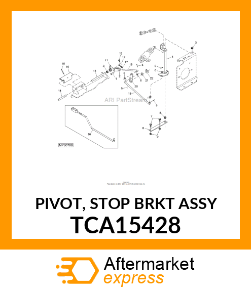 PIVOT, STOP BRKT ASSY TCA15428