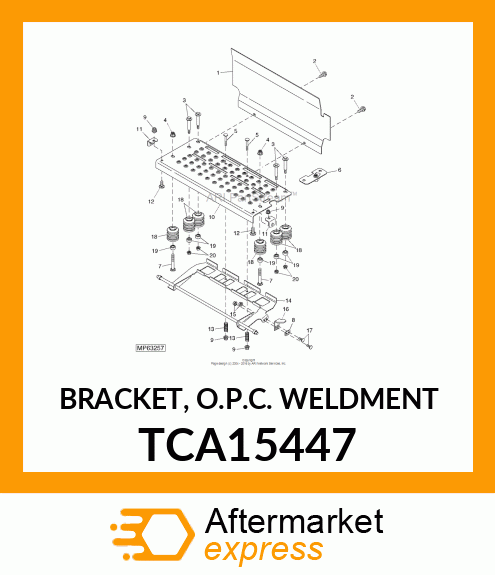 BRACKET, O.P.C. WELDMENT TCA15447