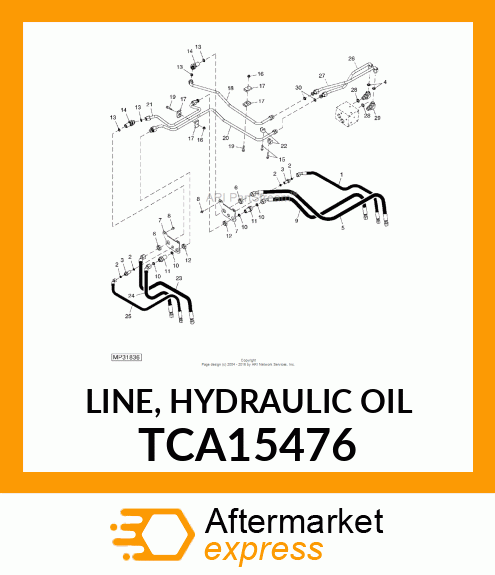 LINE, HYDRAULIC OIL TCA15476